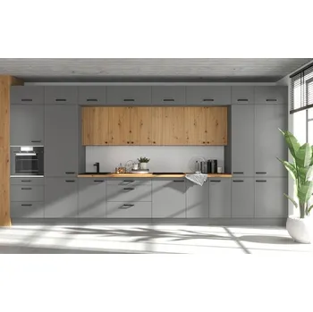 Kuchyňská linka LEMPERT Kuchyňská linka NESSY, AVARA - Antracit 490 cm