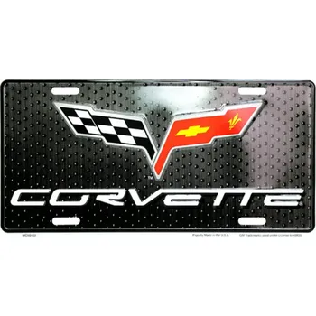 Plechová cedule Americká SPZ Corvette new