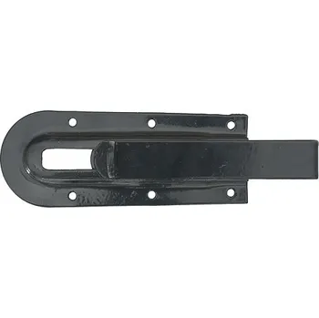 Nábytkové kování Zástrč petlice 127-140x45mm s protikusem černá