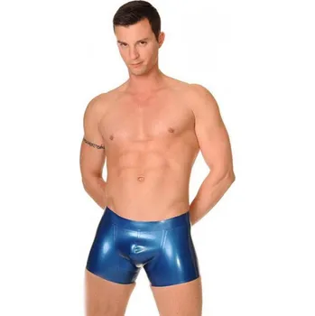 Pánské spodní prádlo Latexové boxerky trenýrky prádlo XL Modrá