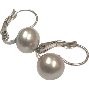 Souprava šperků Náušnice s šedými sladkovodními perlami VL 408-1