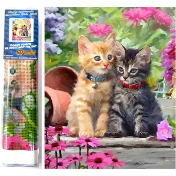 Diamantové malování Norimpex Diamantové malování Koťata v zahradě 30x40cm