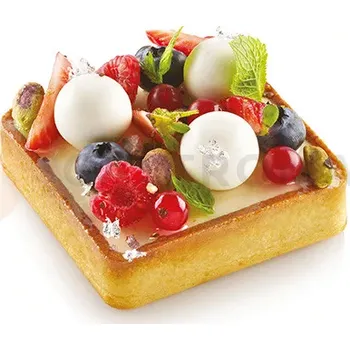 Kuchyňská sůl Forma na dorty - čtverec, 80x80x20 mm, 6 ks | SILIKOMART, Tarte 4.0