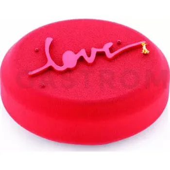 Kuchyňská sůl Sada forem na cukrovinky a dezerty ve tvaru kruhu + podložka s nápisem love - Kit Love 360 | SILIKOMART, Modern Cakes