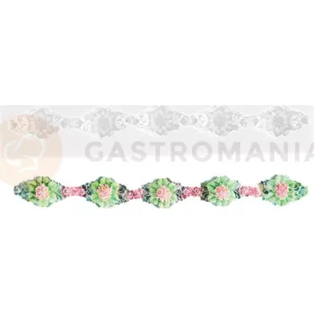 Kuchyňská sůl Silikonová forma na cukrovou hmotu ve tvaru ozdobného květového vzoru - SLK395, 200x11 mm | SILIKOMART, SugarFlex