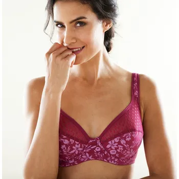 Podprsenka Sada 2 podprsenka Tropea s kosticemi švestková+purpurová 90C