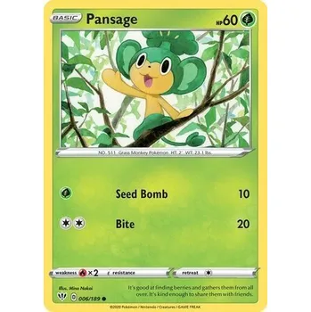 Sběratelská karetní hra Pokémon karta Pansage 006/189