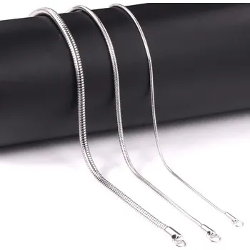 Řetízek Módní unisex řetízek na krk - Stříbrná,1mm,60cm