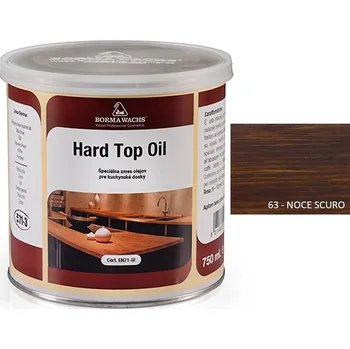 Olej na dřevo Borma wachs HARD TOP OIL - tónovaný tvrdý olej na povrchy stolů 63-noce scuro - Tmavý ořech - 5l