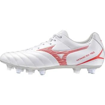 Kopačky Pánská fotbalová obuv Mizuno MONARCIDA NEO III SELECT MIX / White/Radiant Red / 39.0/6.0 Velikost: 44.0/9.5