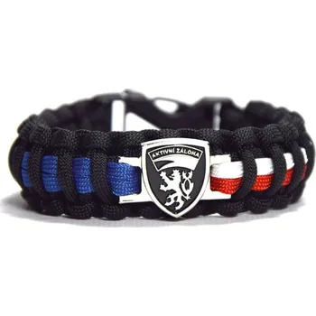 Náramek Cordell Paracord náramek Aktivní záloha AČR - Velikost M, Barva Černá