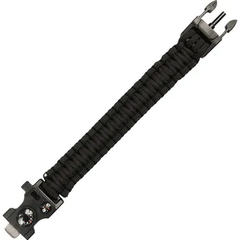 Náramek Náramek Paracord 101 Inc Combi Buckle - černý
