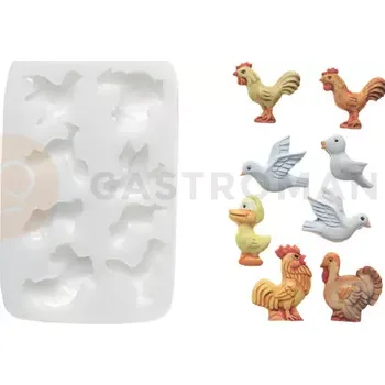 Kuchyňská sůl Silikonová forma na cukrovou hmotu ve tvaru zvířat - SLK130, 28x15 mm | SILIKOMART, SugarFlex