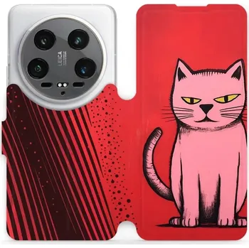 Pouzdro na mobilní telefon Flipové pouzdro Mobiwear - Xiaomi 14 Ultra 5G - VP54S Kocourek (Knížkové flip pouzdro, obal, kryt na mobil Xiaomi 14 Ultra 5G - VP54S Kocourek, materiál Umělá kůže + TPU - ochrana 360°, stojánek, silikonová vanička, magnetické zavírání)