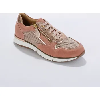 Dámské tenisky Kožené tenisky se zipem a tkaničkami cihlová 41