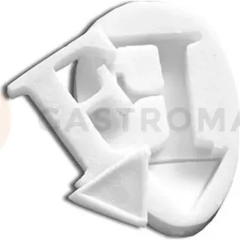 Kuchyňská sůl Silikonová forma na cukrovou hmotu ve tvaru písmene F - SLK088, 50x30 mm | SILIKOMART, SugarFlex