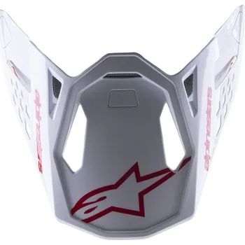 Helma na motorku kšilt pro přilby SUPERTECH S-M8 RADIUM 2, ALPINESTARS (červená/bílá lesklá)