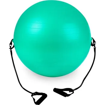 podložka na cvičení Spokey BANSAY Gymnastický míč s expandéry 65 cm zelený