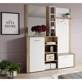 Předsíňová stěna Předsíňová stěna Barry Dub artisan/bílá