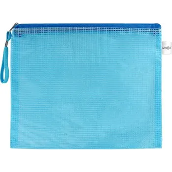 Obálka Síťovaná obálka se zipem PVC / A4, modrá