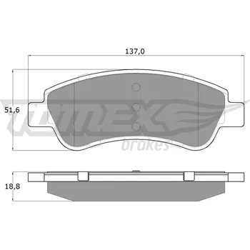 Brzdová destička Sada brzdových destiček, kotoučová brzda TOMEX Brakes 13-27