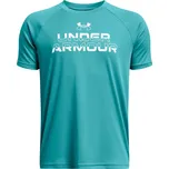 Tričko Under Armour UA Tech Split Wordmark SS-BLU 1383010 464 Under Armour: Dětské XL (160-170 cm)