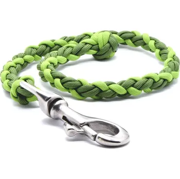 Vodítko pro psa Cordell Dog Zone | Cordell paracord vodítko výcvikové Couračka pro psy nerez - 50cm - Barva Zelená