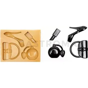 Čokoládová tyčinka Silikonová forma na cukrovou hmotu nebo čokoládu s motivem fashion - 4 ks | SILIKOMART, SugarFlex Gold