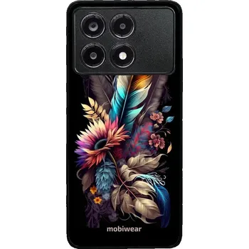 Pouzdro na mobilní telefon Lesklý kryt Mobiwear Glossy - Xiaomi Poco X6 Pro 5G - G011G Kytice s pírkem (Prémiové lesklé pouzdro, obal, kryt Mobiwear Glossy na mobil Xiaomi Poco X6 Pro 5G - G011G Kytice s pírkem, materiál Plast + TPU silikon - krytí po všech stranách, neošoupatelný)