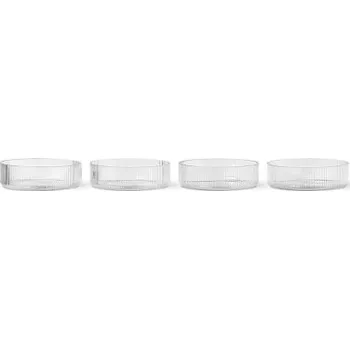 Ripple Serving Bowls - Set of 4 clear