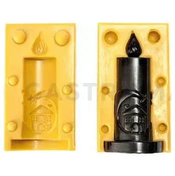 Kuchyňská sůl Silikonová forma na cukrovou hmotu nebo čokoládu ve tvaru svíčky - 70x150 mm | SILIKOMART, SugarFlex Gold