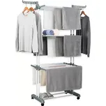 Herzberg Home & Living Herzberg HG-8034GRY: Stěhovací věšák na oblečení - šedý