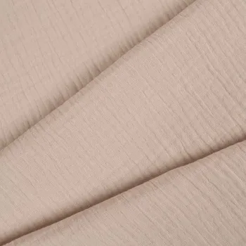Látka mušelin/dvojitá gázovina Bella béžová