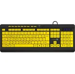 Connect IT For Health Contrast klávesnice s velkým fontem žlutá/černá