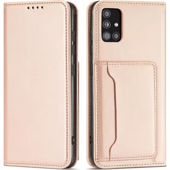 Pouzdro na mobilní telefon Forcell Knížkové pouzdro Magnet Card Case pro Samsung Galaxy A13 5G se stojánkem a kapsou na karty , růžová, 9145576251126