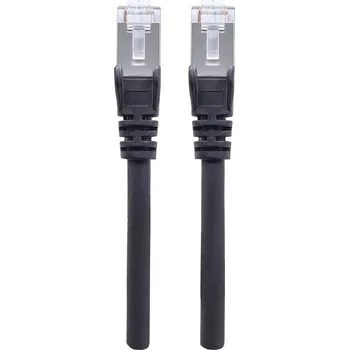 Síťový kabel Intellinet 740623 RJ45 síťové kabely, propojovací kabely CAT 6A S/FTP 0.50 m černá fóliové stínění, stínění pletivem, st