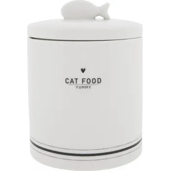 Miska pro psa Bastion Collections DÓZA velká CAT FOOD in black, 14x16,5cm LI/CAT JAR 001 BL