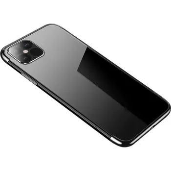 Pouzdro na mobilní telefon Forcell Gelové pouzdro s metalickým rámečkem pro Samsung Galaxy S21+ 5G (S21 Plus 5G) , černá, 9111201938656