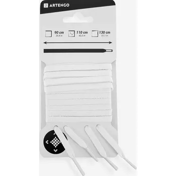 Tkaničky do bot ARTENGO Ploché tkaničky bílé 110cm BÍLÁ