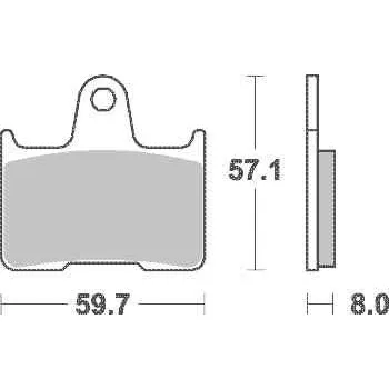 Brzda pro motocykl Brzdové destičky Brembo zadní KAWASAKI ZX-14 Ninja (ZX 1400) rok