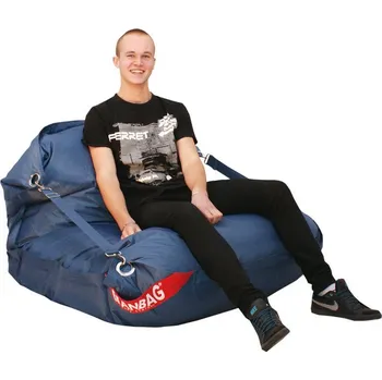 Sedací pytel Beanbag Comfort 189 x 140 cm s popruhy Jeans