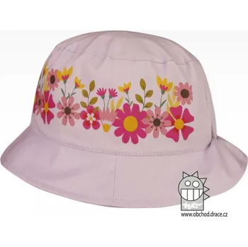 Klobouk Bavlněný letní klobouk Dráče - Mallorca 20, fialková, květy Barva: Fialková, Velikost: 52-54