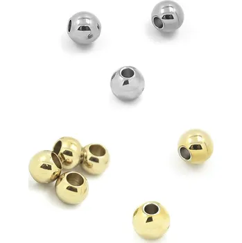 Materiál na výrobu šperku Ocelové Korálky 5mm 316/304 - 1mm / Nerez SL / 1Ks