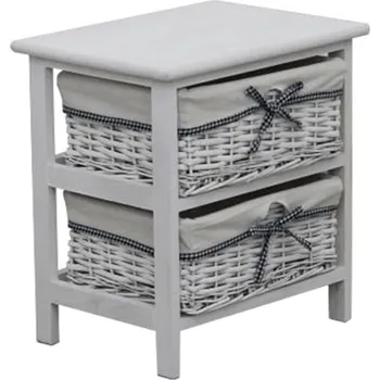 Komoda Komoda, 2 zásuvková, starobílá, RUBY 2