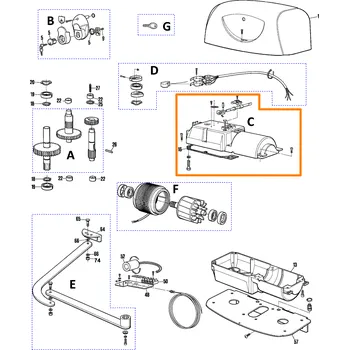 Pohon brány Nice PRHY03 sada motoru pro HYPPO