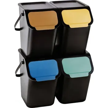 Odpadkový koš Koš na separovaný odpad UH 4x25 l, BINI KLC