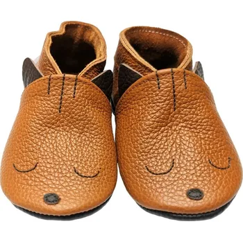 Capáčky EBOOBA Kožené capáčky s koženou podrážkou jelen 18-24 měsíců Hnědá 24