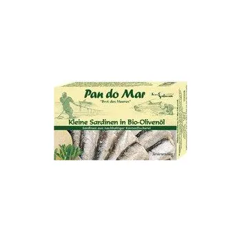 konzervovaná ryba Pan do Mar Sardinky v BIO olivovém oleji 120 g msc