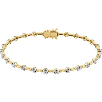 Náramek Zlatý náramek s brilianty - 19 cm - 0,53 ct - ryzost 585 - 211.257