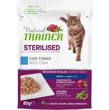 Krmivo pro kočku Natural Trainer Cat Sterilised tuňák 85 g